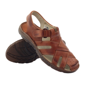 Naszbut 052 Braune Herrensandalen mit Klettverschluss 3