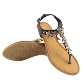 Schwarze Sandalen 9-59 schwarz 2