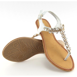 Silberne Flip-Flops 9-59 Silber grau 1