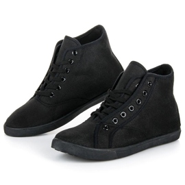Schwarze High-Top-Sneaker 1