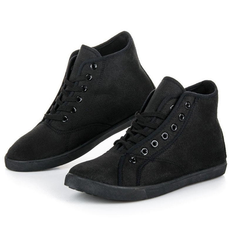 Schwarze High-Top-Sneaker 1