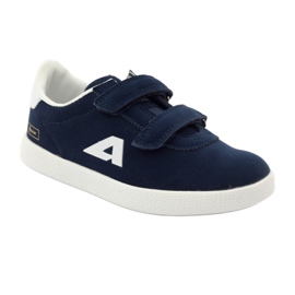 American Club Sportschuhe aus amerikanischem Leder mit Innensohle marineblau weiß 1