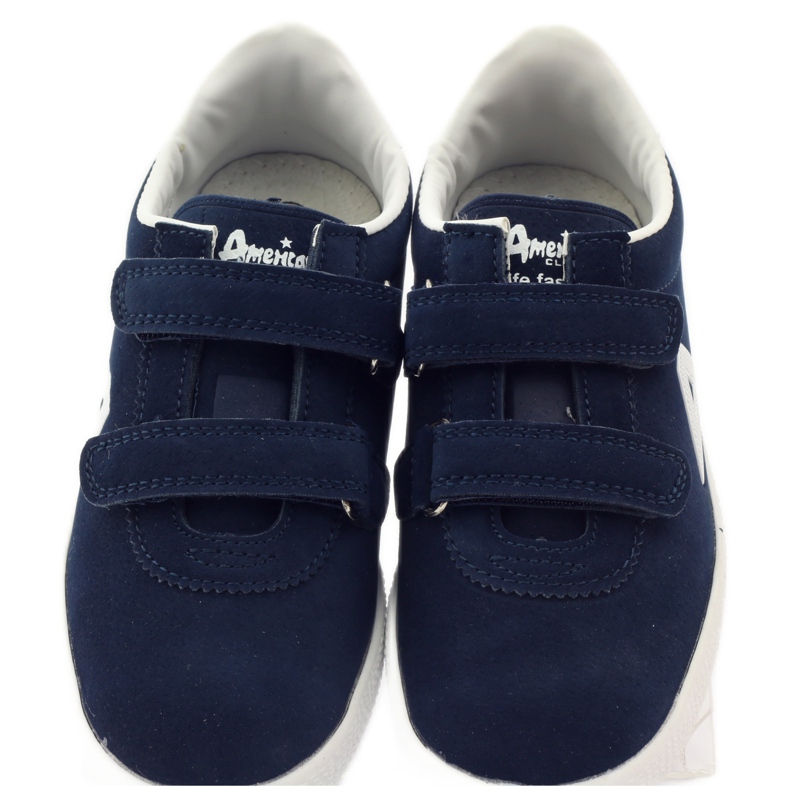 American Club Sportschuhe aus amerikanischem Leder mit Innensohle navy blau weiß 4
