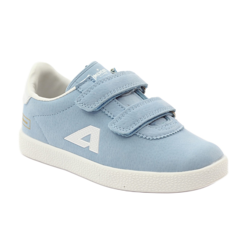 American Club Sportschuhe, blaue Leder -Insole für Klettverschluss 1