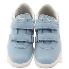 American Club Sportschuhe, blaue Leder -Insole für Klettverschluss 4