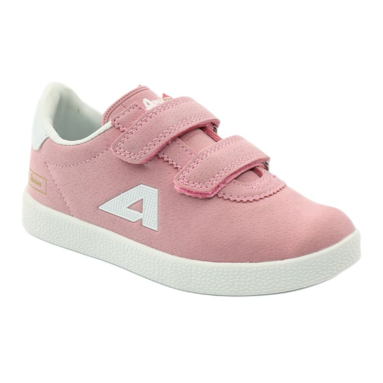 American Club Sportschuhe aus amerikanischem Leder mit Innensohle rosa weiß 1
