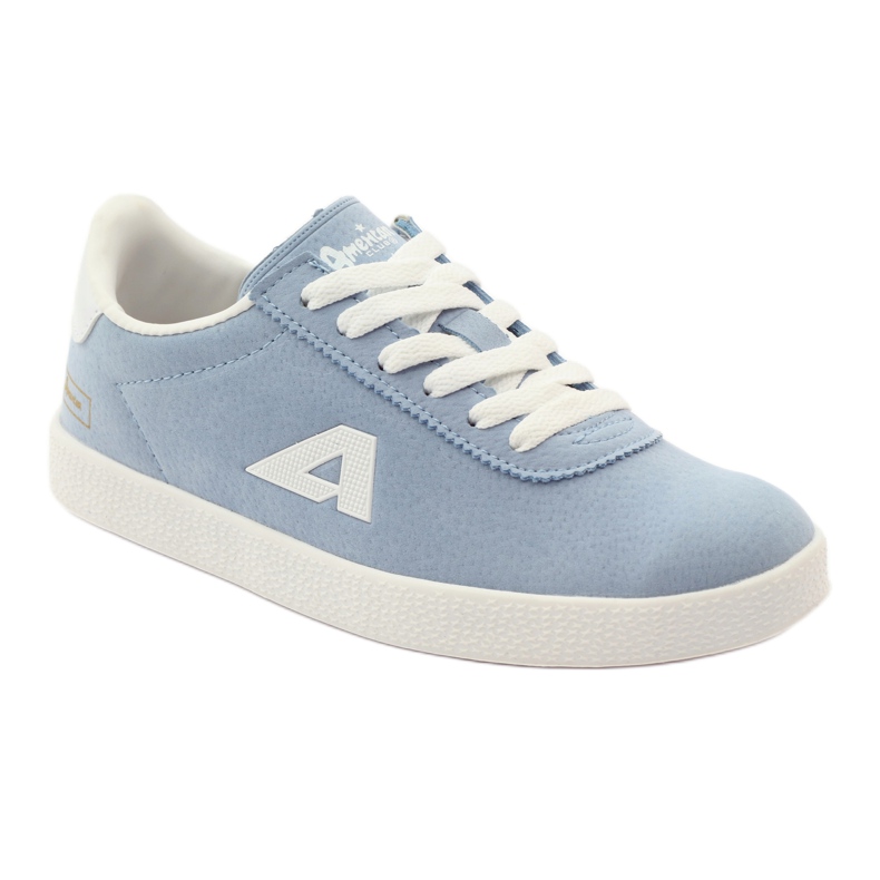 American Club Sportschuhe aus amerikanischem Leder mit Innensohle blau weiß 1