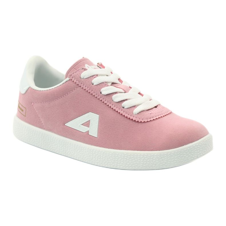 American Club Sportschuhe aus amerikanischem Leder mit Innensohle weiß rosa 1