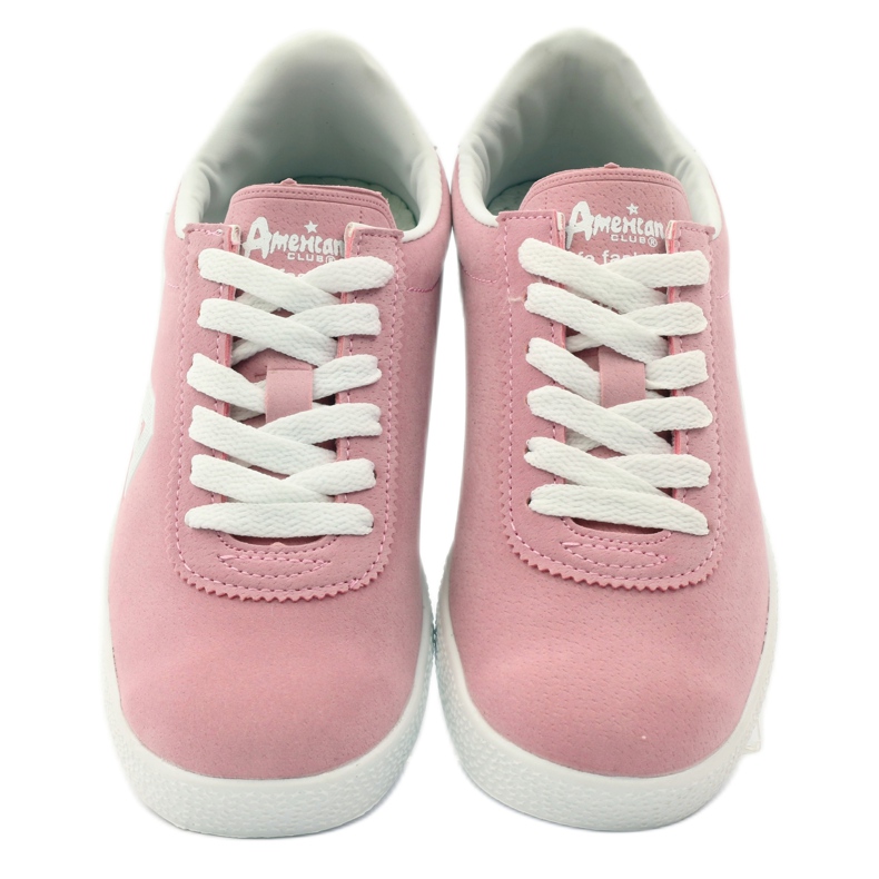 American Club Sportschuhe aus amerikanischem Leder mit Innensohle weiß rosa 4