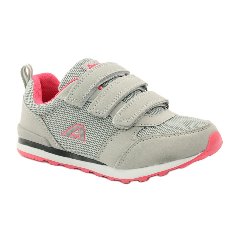 American Club American 9 Sportschuhe mit Ledereinsatz rosa grau 1