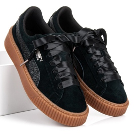 Puma Suede Plateau Bubble WN`S schwarz 1
