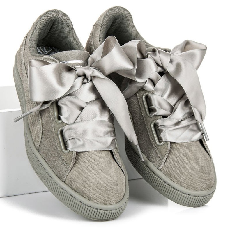 Puma Suede Heart Pebble WN`S grau 1