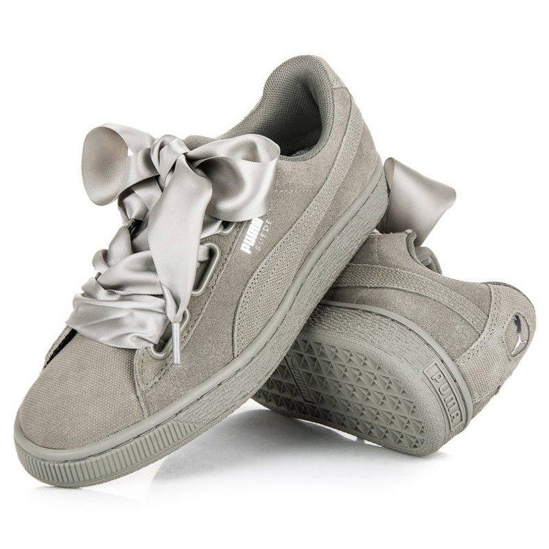 Puma Suede Heart Pebble WN`S grau 2