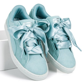 Puma Suede Heart Pebble WN`S blau 1