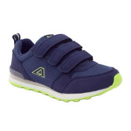 American Club Sportschuhe aus amerikanischem Leder mit Innensohle navy blau grün 1