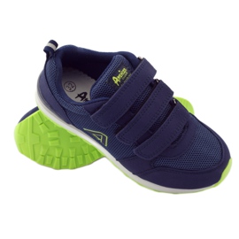 American Club Sportschuhe aus amerikanischem Leder mit Innensohle marineblau grün 3