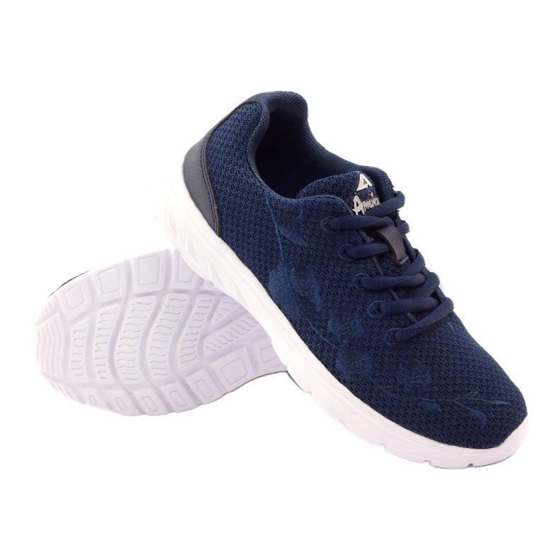 American Club Sportschuhe mit Lederdecksohle, Marineblau 3