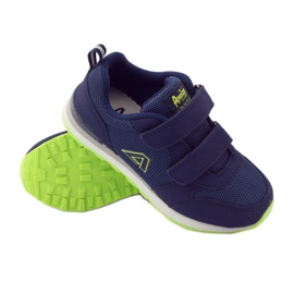 American Club Sportschuhe aus amerikanischem Leder mit Innensohle marineblau grün 3