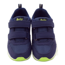 American Club Sportschuhe aus amerikanischem Leder mit Innensohle marineblau grün 4