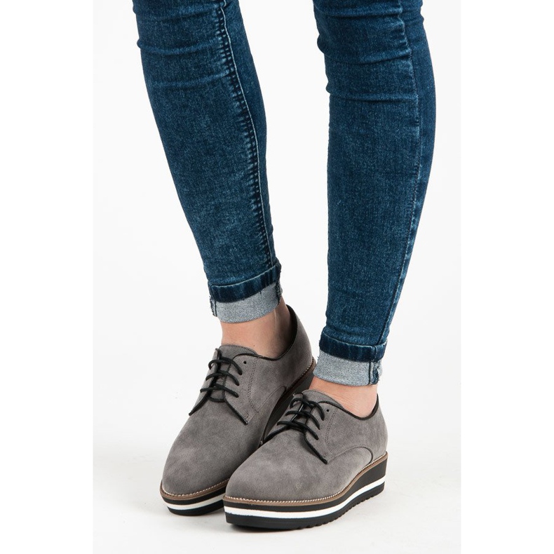 Ch. Creation Schnürstiefel aus Wildleder grau 1