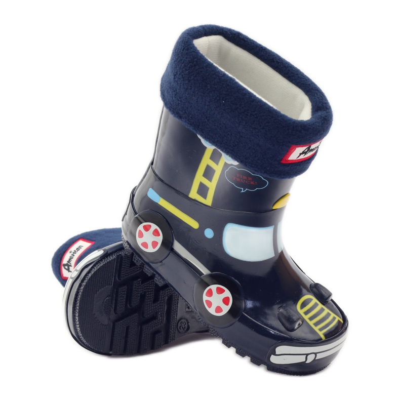 American Club Gummistiefel, Socke + Einlage American TRUCK gelb rot navy blau 3
