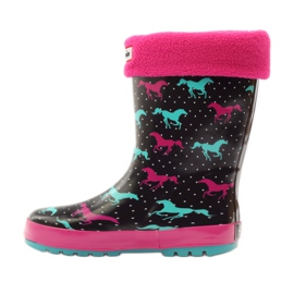 American Club Sockengaloschen + Einsatz für amerikanische Pferde schwarz grün rosa 2