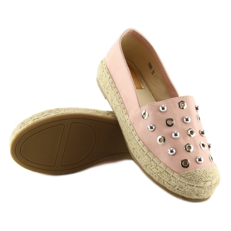 Pinke Espadrilles für Damen 7680 Pink rosa 2