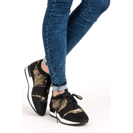 Sportschuhe zum Hineinschlüpfen schwarz braun grün 1