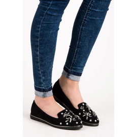 Fama Wildleder-Herren mit Verzierungen schwarz 1