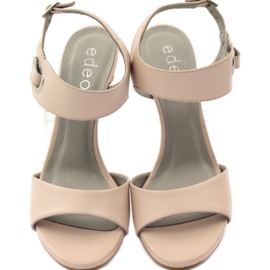 Ledersandalen an einer Nadel Edeo 3208 rosa 4