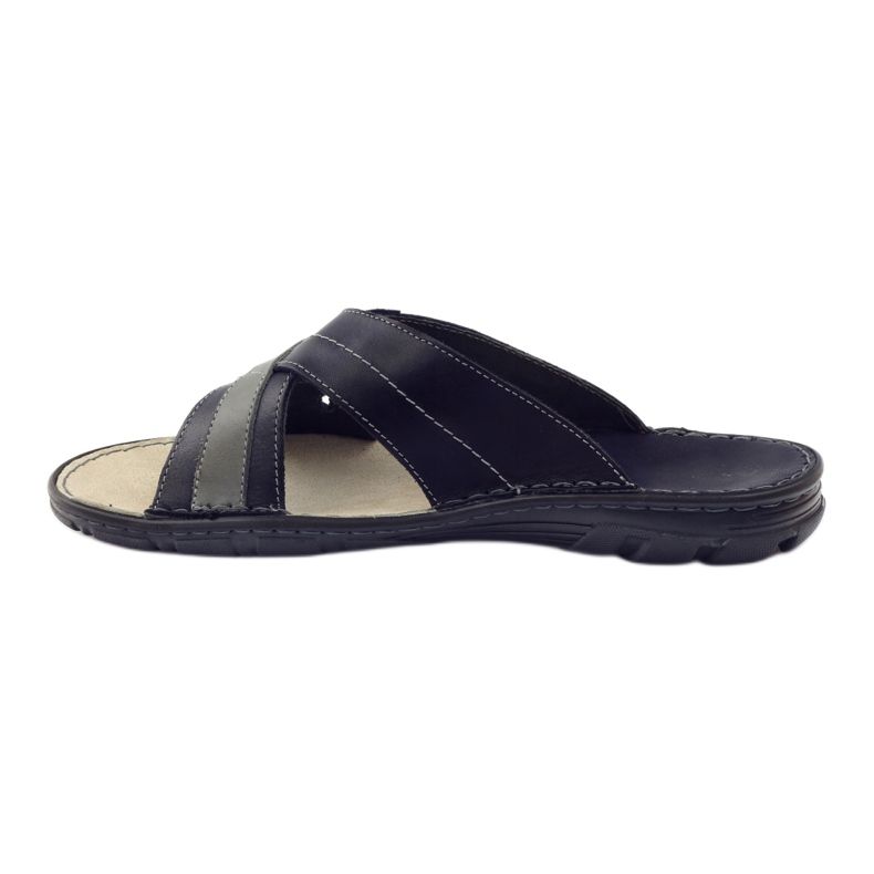 Herren-Lederhausschuhe Naszbut 055, Marineblau 2