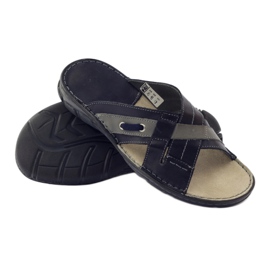 Herren-Lederhausschuhe Naszbut 055, Marineblau 3