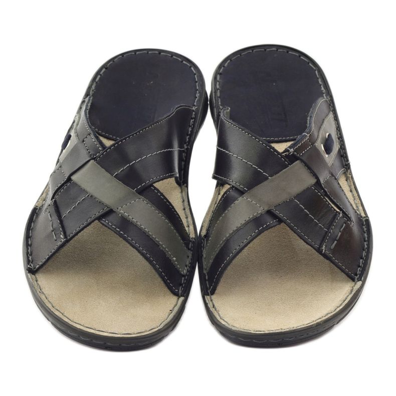 Herren-Lederhausschuhe Naszbut 055, Marineblau 4