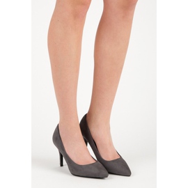 Milaya Absätze aus grauem Wildleder 2