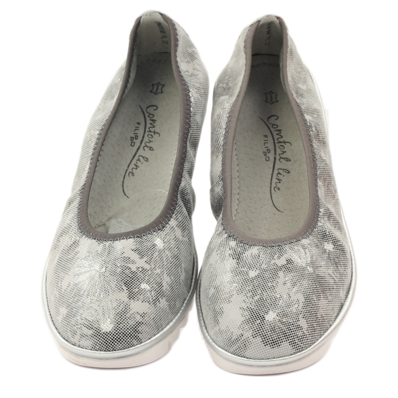 Lederschuhe für Damen Loafer Filippo 046 grau 4