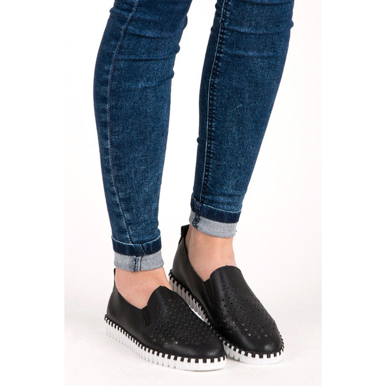 Seastar Durchbrochene Slip-On-Sneakers schwarz 2