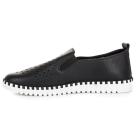 Seastar Durchbrochene Slip-On-Sneakers schwarz 1