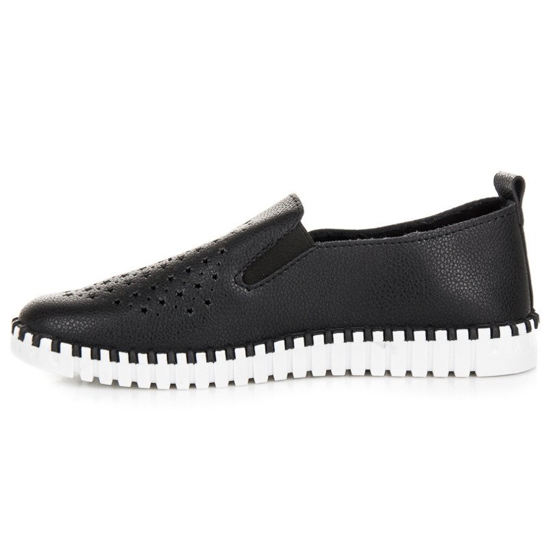 Seastar Durchbrochene Slip-On-Sneakers schwarz 1