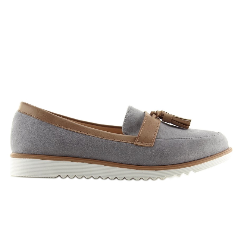 Graue Loafer für Damen 9167 Grau 2