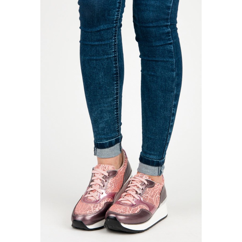 Kylie Sportschuhe mit Glitzer rosa 1