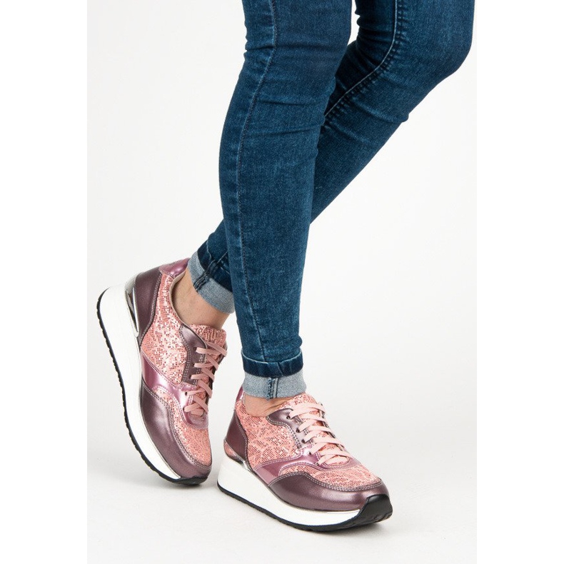 Kylie Sportschuhe mit Glitzer rosa 2