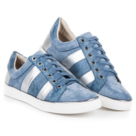 Kylie Gebundene Mode-Turnschuhe blau 2