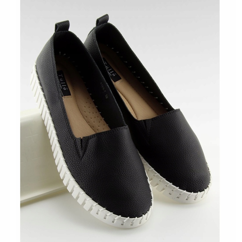 Schwarze Sneakers zum Hineinschlüpfen super bequem 4163 Black 1