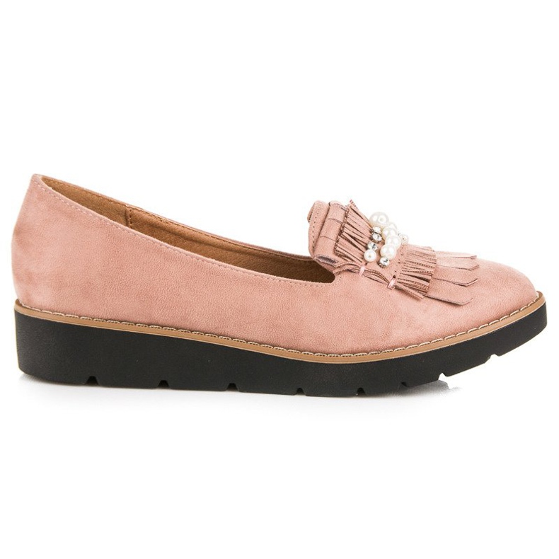 Comer Rosa Loafer mit Perlen 1