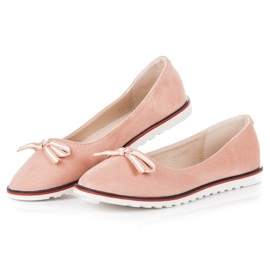 Ballerinas aus Wildleder rosa 1