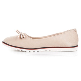 Ballerinas aus Wildleder beige 1