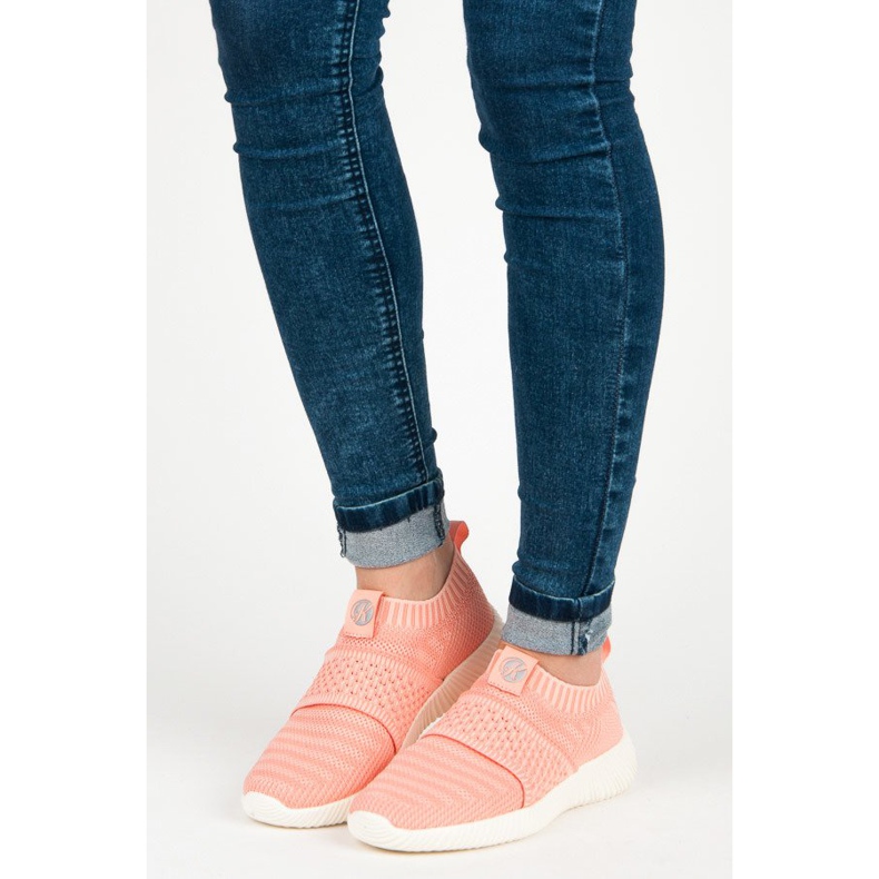 Kylie Sneaker zum Hineinschlüpfen aus Textil rosa 1