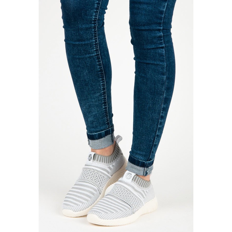 Kylie Sneaker zum Hineinschlüpfen aus Textil grau 1