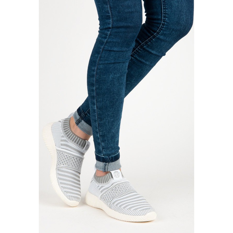 Kylie Sneaker zum Hineinschlüpfen aus Textil grau 2