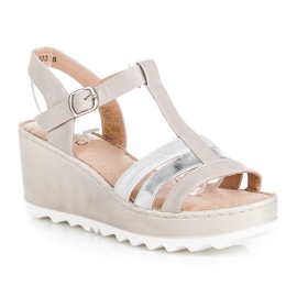 Kylie Keilsandalen grau 1
